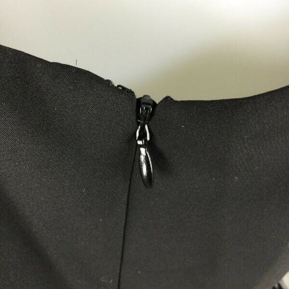 TAHARI by ASL Sequin Overlay black dress - Picture 8 of 11